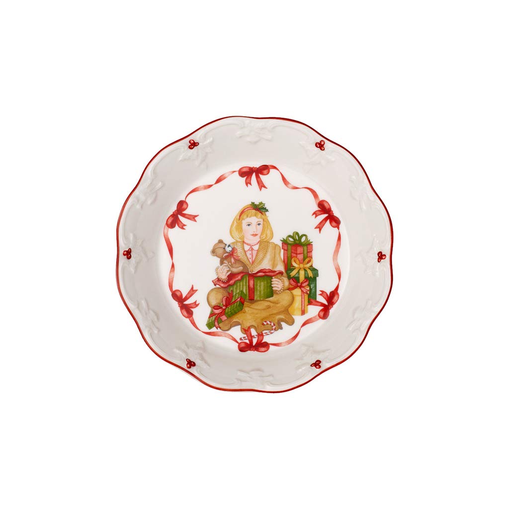 Villeroy & Boch – Toy's Fantasy dish: “Unwrapping presents”, small dish made from premium porcelain, multicoloured, 16.5 x 16.5 x 3 cm,14-8332-3682