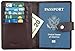 SimpacX Passport Holder, Passport Wallet Travel Wallet Passport Cover Case RFID Blocking Genuine Leather (brown)