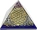 people crystals X - Large Amethyst Orgone Pyramid Flowers of Life EMF Protection Kit/Meditation Yoga Big Energy Generator
