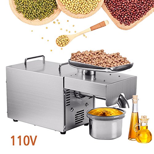 Oil Press Machine, PROMOTOR 110V Household Small Oil Presser Machine, Easily Extract Nut Peanut Sesame Rapeseed Walnut Oil