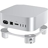 OMOTON Aluminum Stand for Mac mini M4 / M4 Pro with Easy Power Button Access, Desktop Mount Base to Avoid Overheating, Stable
