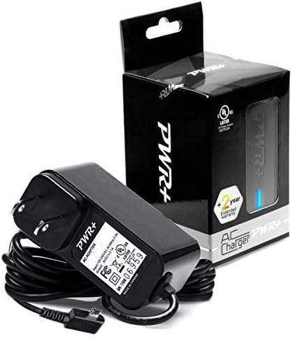 Pwr+ 6.5 Ft 90-Degree AC Adapter Charger for Kobo VOX Digital Ereader, Kobo Arc, Kobo Touch, Kobo Glo, Kobo Mini, Kobo Aura Hd Ebook Tablet Power Cord L-Type [UL Listed] (!PLEASE SEE DESCRIPTION ON TAB CHARGING!)
