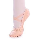 TXJ Sports Ballet Shoes for Women Girls, Women's Ballet Slipper Canvas Dance Shoes Split Sole Yoga Dance Flats