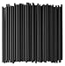 Crystalware, Black Plastic Straws, 7 3/4 Inches, Jumbo Pack 500 Straws