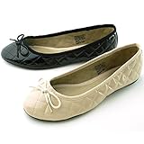 Alpine Swiss Women's Patent Leather Aster Slip On Ballet Flats