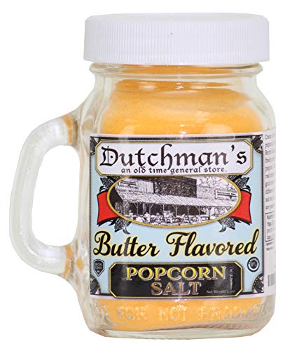 Dutchman's Buttery Popcorn Seasoning Salt,Old Fashioned Flavor (Butter Flavored, 4.5 oz) Decorative Glass Shaker Jar - Thumbnail 4