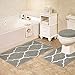Homcomoda 2 Piece Bath Rugs Set Microfiber Washable Bath Mats with Contour Toilet Rug U-Shaped for Bathroom(Grey)