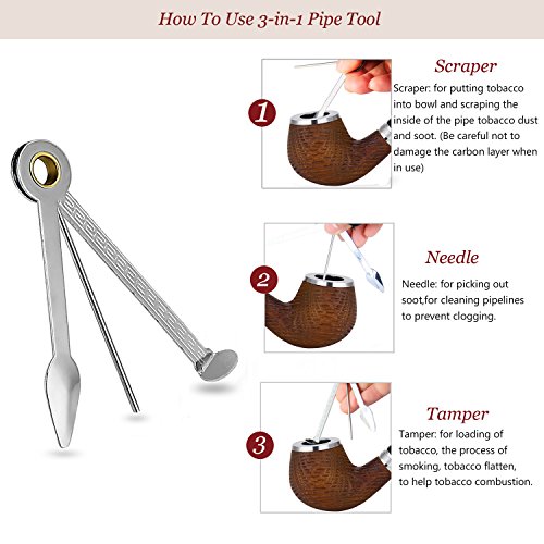 Joyoldelf Smoking Pipe Accessories Kit 10 Metal Balls, 50 Pipe