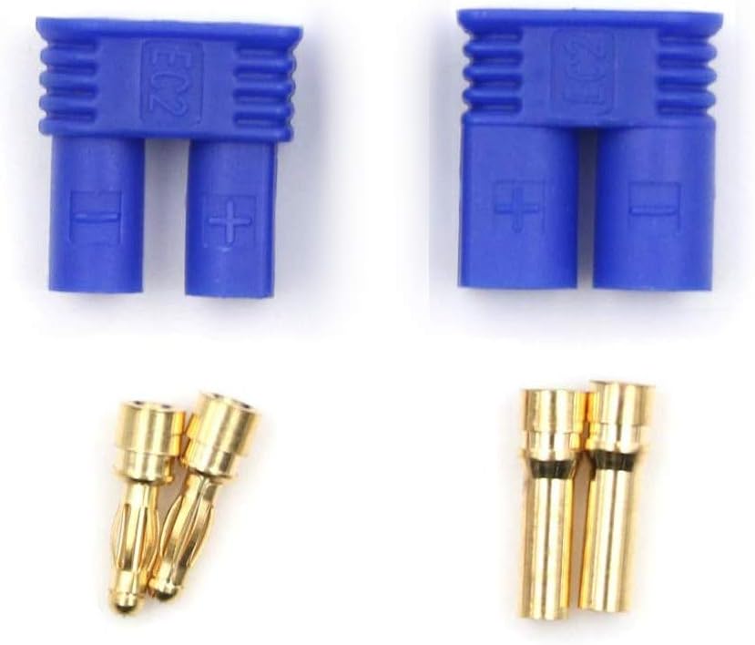 EC2 2mm Banana Plug Connectors - Male/Female Gold Bullet Plugs For RC ESC Motor & LIPO Battery, 20 Pairs - View #9