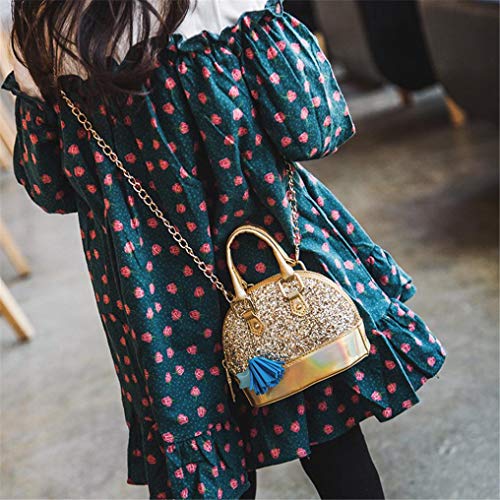 Nevera Little Girls Mini Dome Satchel Crossbody Bag Shell Shape Purse Handbags for Toddler Kids Tote