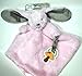 Blankets & Beyond Nunu Pink Plush Bunny Security Blanket Rattle and Pacifier Holder 15