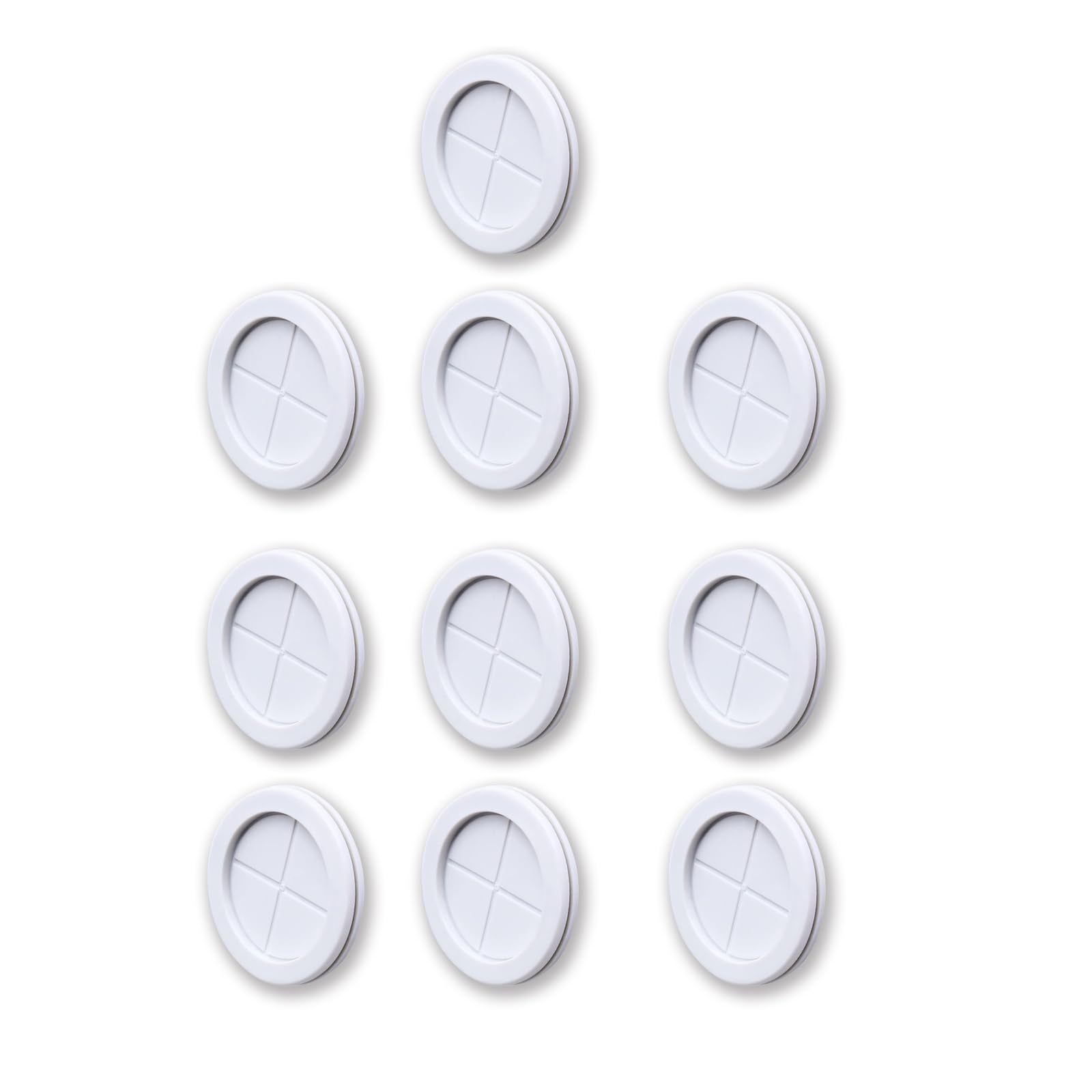 35mm Hole Covers, Table Grommet, Cable Management Grommets, Rubber Cable Hole Caps for Home Office Wire Tidies Organizer, White, Pack of 10