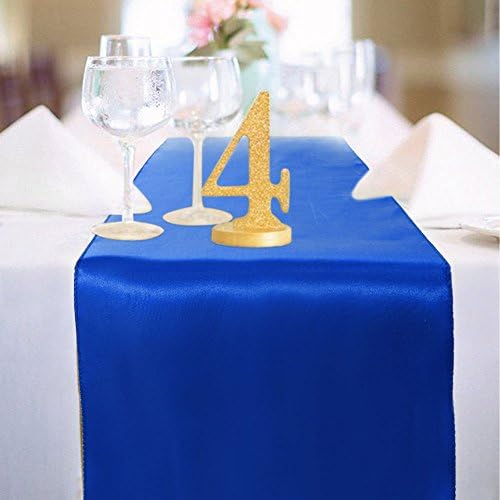 CCTRO Pack of 10 Satin Table Runner, Bright Silk and Smooth Fabric Wedding Party Bridal Shower Babe Shower Dining Table Decoration 12x108 inches