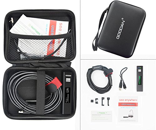 Wireless Endoscope, GOODAN Updated 1200P HD Wifi Borescope Inspection Camera With 2.0 Megapixels HD Snake Camera For Iphone IOS and Android Smartphone, Table, Ipad, PC - Black (16.5FT) - Thumbnail 6
