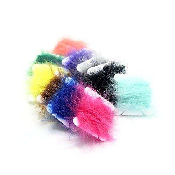 SAMS-FISHING-10-Cards-Fly-Tying-Materials-Dubbing-UV-Polar-Chenille-Fibers-Popular-Colors-Assortment