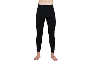 LAPASA Men's 100% Merino Wool Bottom Base Layer Thermoflux Lightweight & Midweight Thermal Underwear Pants Warm Long John