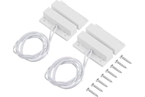 PATIKIL Magnetic Reed Switch, 2 Sets Normally Open NO Wired Surface-Mounted Garage Door Window Contacts