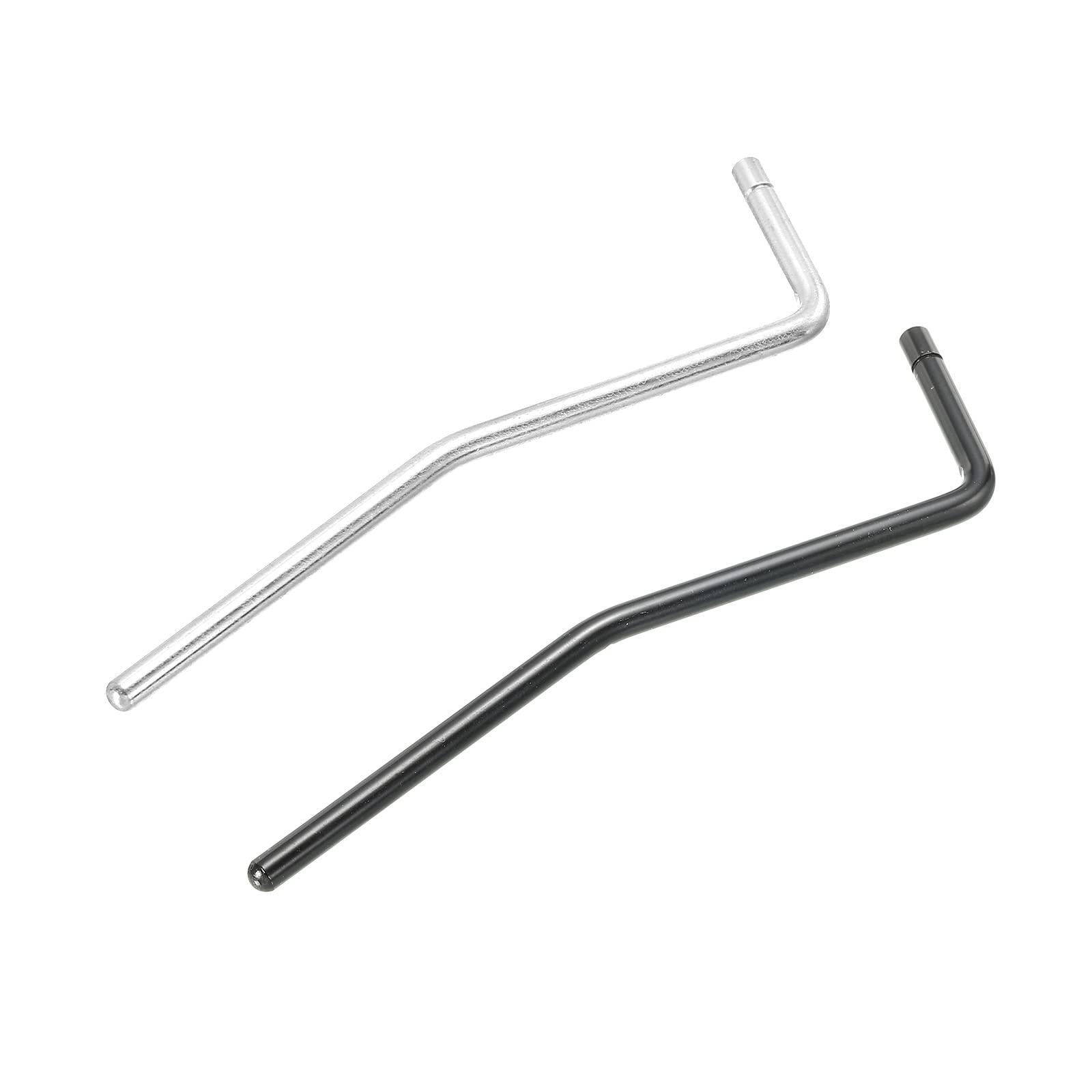 PATIKIL Guitar Tremolo Arm Bridge Bar Metal Rocker Silver Black for Most Tremolo Bridge System Pack of 2