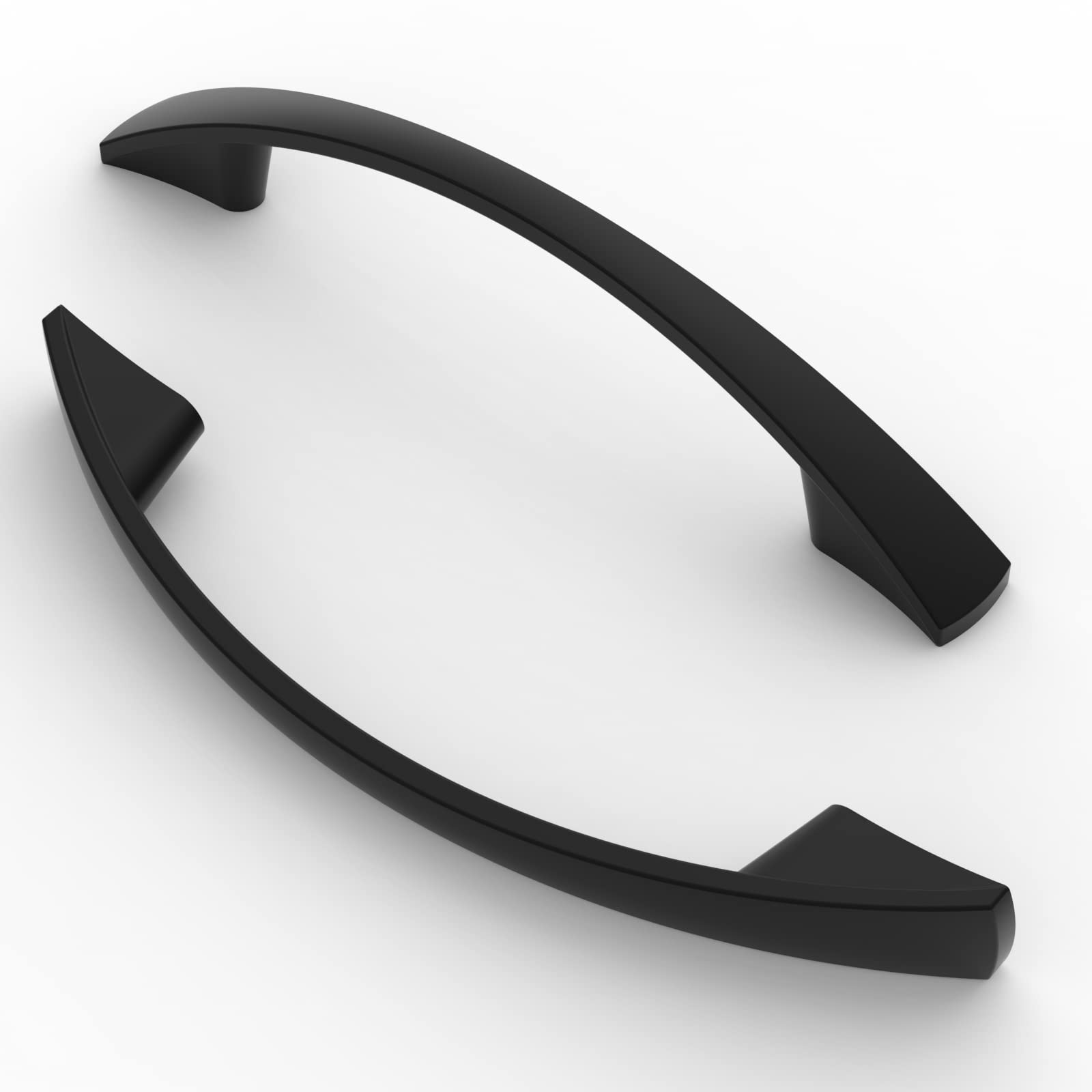 FURNIWARE 10 Pieces 96mm Hole Spacing Pulls Furniture Pulls Cabinet Pulls Kitchen Pulls Handles Furniture Drawer Pulls Matte Black