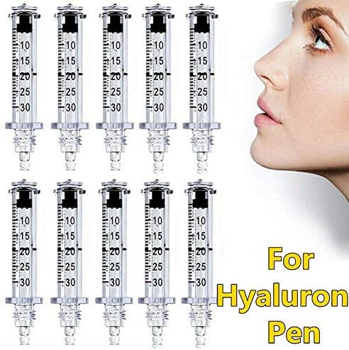YXIAOL Acid Hyaluron Anti Wrinkle Injection Pen Hyaluronic Gun Ampoule Needle Taking 10pcs 3ml Syringe,White