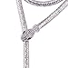 OUMOU Flexible Bendable Snake Jewelry Necklace Gothic Magnetic Choker Necklace - Versatile Can be used as Waistband Bracelet (White)