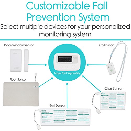 Vive Wireless Alert Pager Caregiver Health Alarm Device to Monitor
