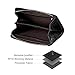Edmen Zipper Key Wallet Leather Credit Card Case Coins Purse with ID Window for Women Men（Black）