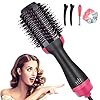 Hair Dryer Brush, Hot Air Brush, 4-in-1 Negative Ionic Hair Blow Dryer Brush for All Hair Types, Multifunctional Hot Air…