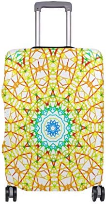 SUABO Travel Luggage Cover Fits 18-20 inch Suitcase with Hippie Mandala Printed Suitcase Cover