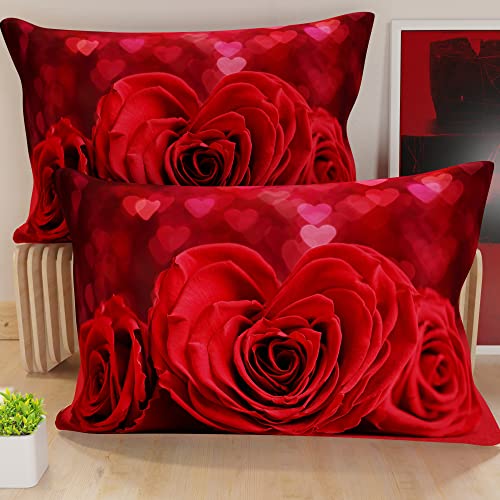PETTI Artigiani Italiani - Pair of Pillow Cases 40 x 145 cm in Microfibre, Cushions for Bedroom Furniture, Sofa, Living Room, Set of 2 Cushion Covers, Passion Pillowcase, 100% Made in Italy