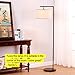 Brightech Montage Modern Floor lamp, LED Floor Lamp for Living Rooms & Offices - Tall Standing Lamp for Bedroom Reading - Corner Pole Lamp for Contemporary Home Decor - Black
