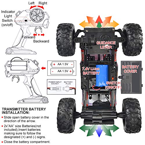 image for NQD Remote Control Truck, RC Car 1: 12 Scale RC Truck 2.4Ghz Radio Rem