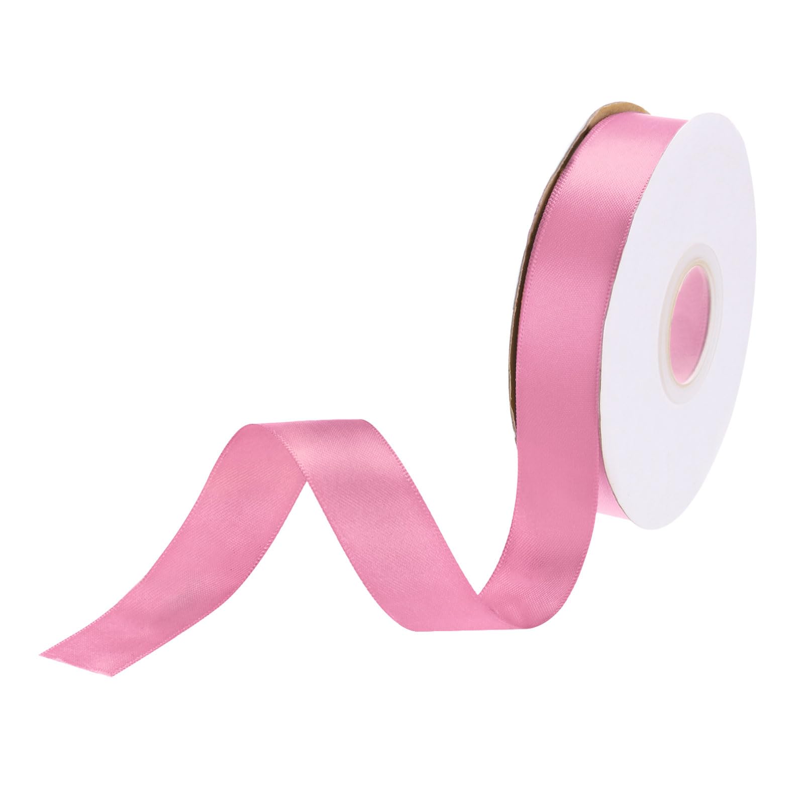 DMiotech 20mm Satin Ribbon 23m/75ft Thin Double Face Fabric Grosgrain Ribbon for Gift Wrapping Floral Hair Flower Bouquet, Pink