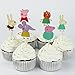 Winrase® Pack of 24 Cute Peppa Pig Kids Party Decoration Paper Cupcake Toppers (Peppa Pig)