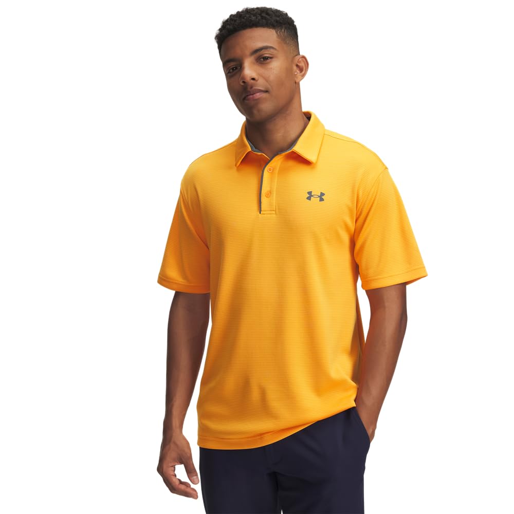 Under Armour Men's Tech Golf Polo, (793) Squad Orange / / Pitch Gray, X-Large Image