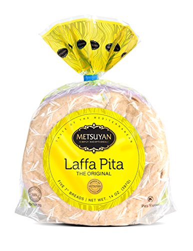 Metsuyan Laffa Pita - The Original Kosher Flatbread 5-Count (1-Pack)