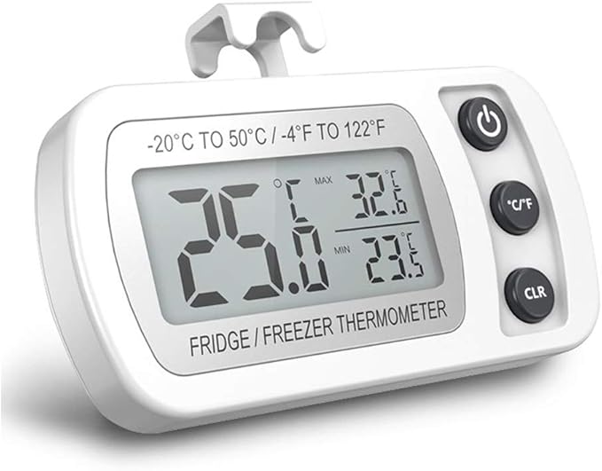 Fridge Thermometer Digital Refrigerator Thermometer, Waterproof Digital