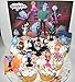 Disney Vampirina Deluxe Cake Toppers Cupcake Decorations Set of 14 with 12 Figures and 2 Fun Stickers Featuring Family, Friends, Wolfie, Demi the Ghost and More!