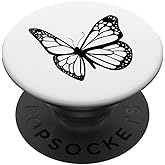 Black White Butterfly PopSockets Adhesive PopGrip