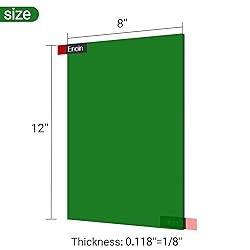 Enoin 2 Pack 8x12 Inches Green Translucent