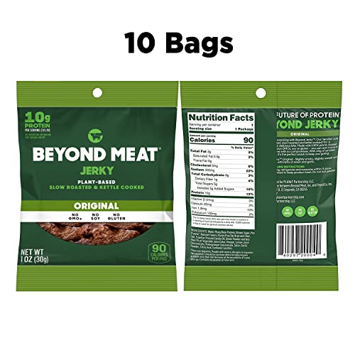 Beyond Meat PlantBased Jerky, Original, 10g Protein, 1oz Bags (10 Pack