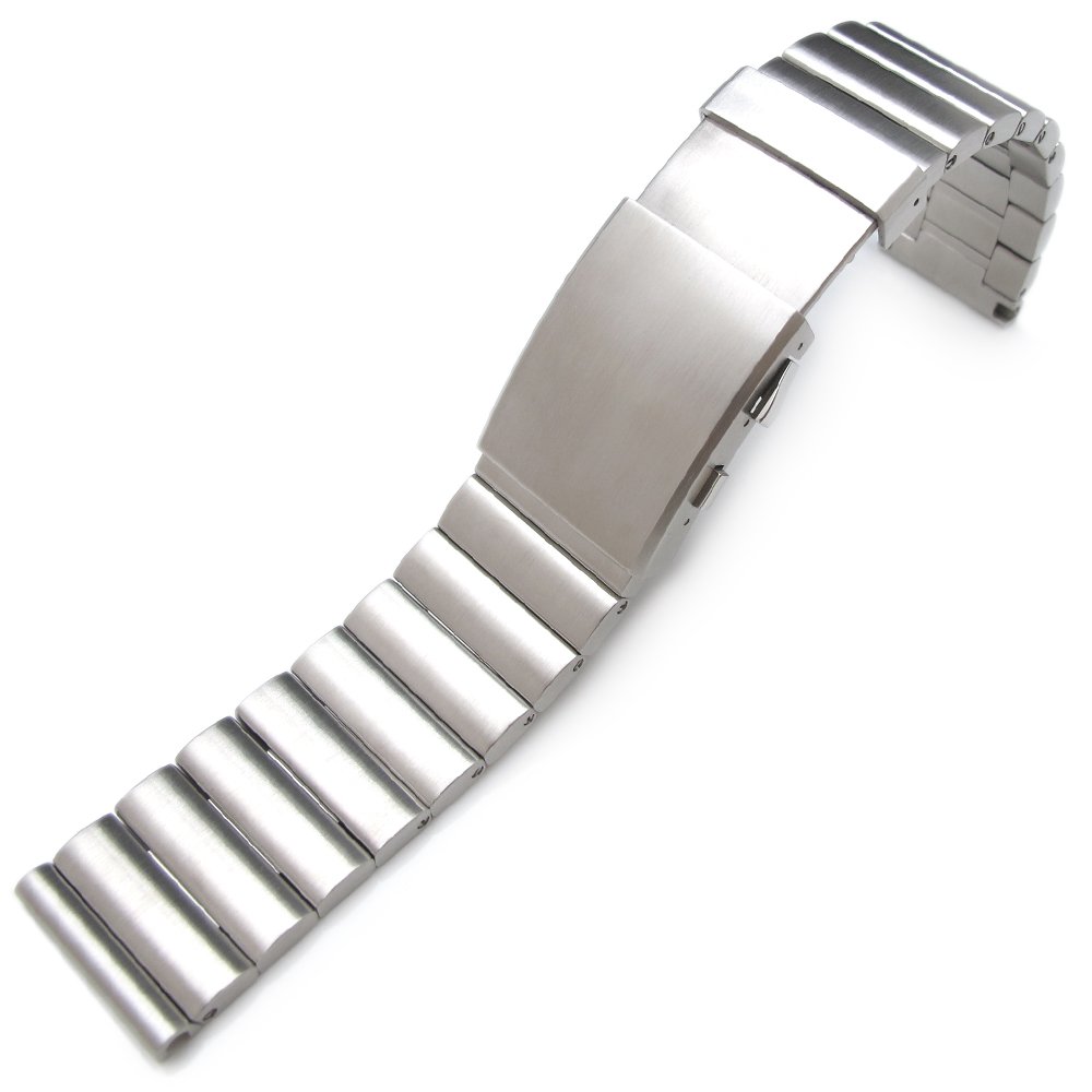 24mm Bandoleer 316L Straight End Stainless Steel Watch Band Divers