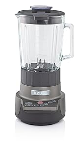 KRUPS KB790 Motor Technik Blender with 6 Powerful Stainless Steel Blades and 7 Programs, Silver