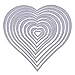 Pack of 10 Heart Shape Cutting Dies Stencil Template Mould for DIY Scrapbook Metal Embossing Album Paper Card Craft Gift
