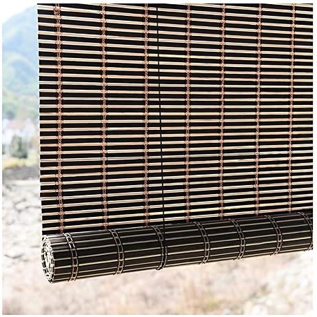 Pengfei 竹すだれ バンブーカーテン 家の装飾 バルコニー 遮光カーテン アンチuv リフトタイプ サイズのカスタマイズ Color 上品 91x244cm Size A 36x96in 2色