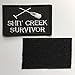 SpaceAuto Shit Creek Survivor Funny Tactical Morale Badge Hook & Loop Fastener Patch 3.15