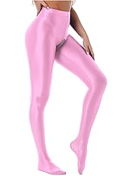 TiaoBug Womens Glossy Oil Yoga Pants Tights