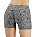 ODODOS Women’s Yoga Short Tummy Control Workout Running Athletic Non See-Through Yoga Shorts with Hidden Pocket,GrayHeather,X-Largethumb 4