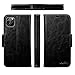 Newseego Compatible with iPhone 11 Pro Max 6.5 Inch Case,Wallet Case [Detachable 2 in 1 Wallet Folio] [Premium Vegan Leather] 2-Way Stand Flip Folding Slim Cover-Black