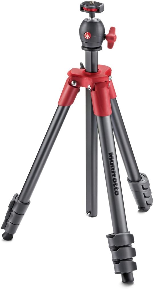 Manfrotto Compact Action Aluminum 5-Section Tripod Kit with Hybrid Head, Black (MKCOMPACTACN-BK) : Camera & Photo